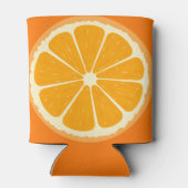 フレッシュオレンジフルーツジューシーなレモンジュースイラストレーション 缶クーラー (裏面)