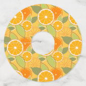 フレッシュオレンジ柑橘系グラフィックパターン ワイングラスタグ (正面)