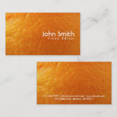 フレッシュオレンジ色のビデオエディタ名刺 名刺 (正面/裏面)