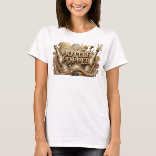 フレッシュオレンジBOTTLE+POPPER宣言Tシャツ Tシャツ (正面)
