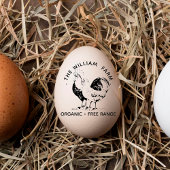 フレッシュオーガニックエッグズファミリーファーム素朴ヴィンテージ ラバースタンプ