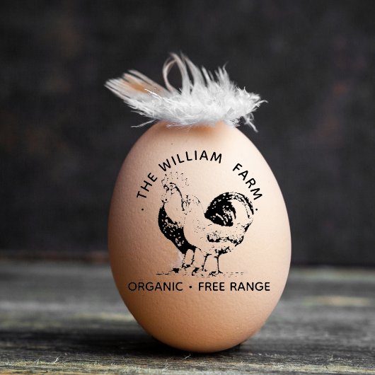 フレッシュオーガニックエッグズファミリーファーム素朴ヴィンテージ ラバースタンプ