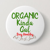 フレッシュオーガニックフーズ丸ボタンピン 缶バッジ (正面)