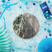 フレッシュカットのセージ納木のスノーフレークトゥインクルライト ペーパープレート (パーティー)