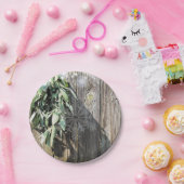 フレッシュカットのセージ納木のスノーフレークトゥインクルライト ペーパープレート (パーティー)