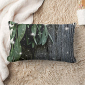 フレッシュカットのセージBarn-wood Twinkle Lights ランバークッション (ブランケット)