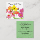 フレッシュカットフラワーファームブーケ スクエア名刺 (正面/裏面)