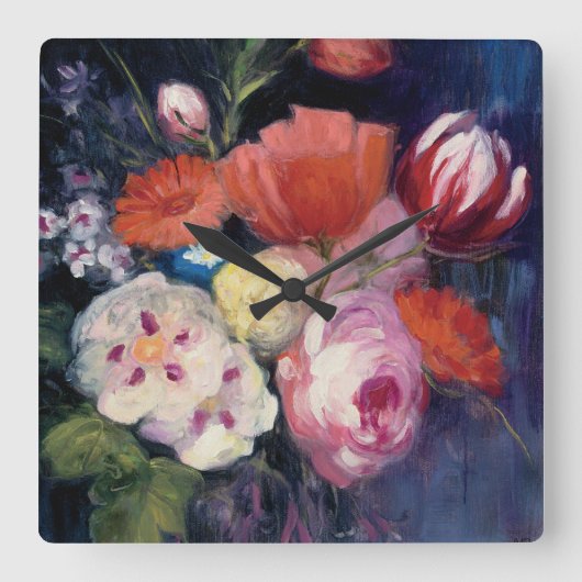 フレッシュカット春花 スクエア壁時計 (正面)