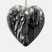 フレッシュカットSage Barn-woodグレースケールトゥインクルライト セラミックオーナメント (右)