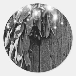 フレッシュカットSage Barn-woodグレースケールトゥインクルライト ラウンドシール