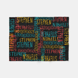 フレッシュカラフルキュートパーソナライズされた名前をカスタムする フリースブランケット