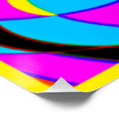 フレッシュカラフルネオンパターンアート ポスター (コーナー)