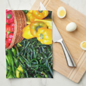 フレッシュカラフルペッパー用タオル キッチンタオル (四つ折り)