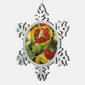 フレッシュガーデンサラダ スノーフレークピューターオーナメント (右)