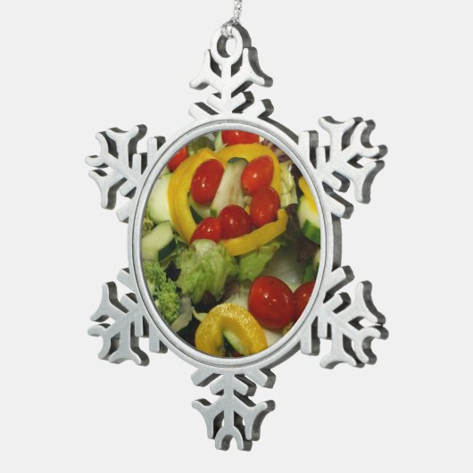 フレッシュガーデンサラダ スノーフレークピューターオーナメント (右)
