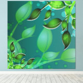 フレッシュガーデン離れティール（緑がかった色）キャンバスプリント キャンバスプリント (インサイチュ (ウッドフロア))