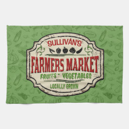 フレッシュガーデンADD NAME地元で栽培された農家市場 キッチンタオル