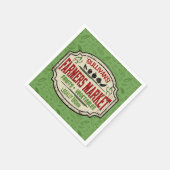 フレッシュガーデンADD NAME地元で栽培された農家市場 スタンダードカクテルナプキン (角)