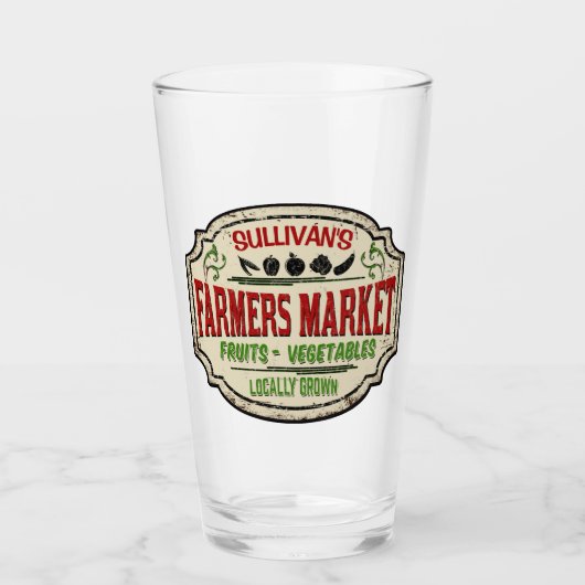 フレッシュガーデンADD NAME地元で栽培された農家市場 タンブラーグラス (正面)