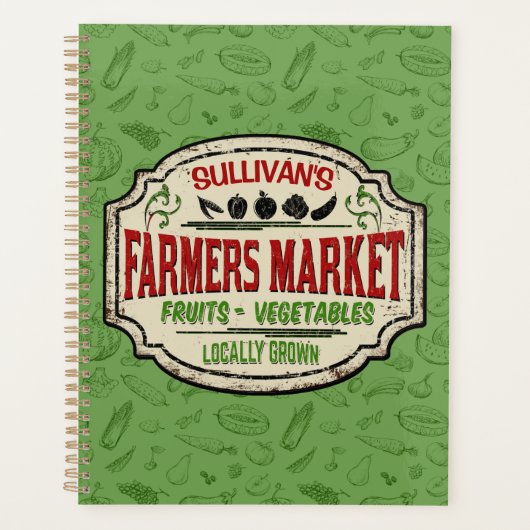 フレッシュガーデンADD NAME地元で栽培された農家市場 プランナー手帳 (正面)