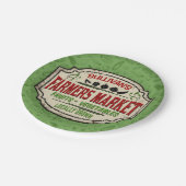 フレッシュガーデンADD NAME地元で栽培された農家市場 ペーパープレート (アングル)