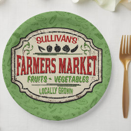 フレッシュガーデンADD NAME地元で栽培された農家市場 ペーパープレート