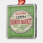 フレッシュガーデンADD NAME地元で栽培された農家市場 メタルオーナメント (左)