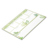フレッシュキッチンハーブ – グリーンウィークリーミールプランナー ノートパッド (アングル)