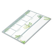 フレッシュキッチンハーブ – ブルーウィークリーミールプランナー ノートパッド (アングル)
