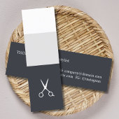 フレッシュクールブルーホワイトストライプ美容師 スキニー名刺