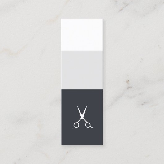 フレッシュクールブルーホワイトストライプ美容師 スキニー名刺 (正面)