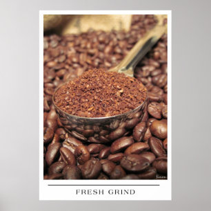 フレッシュグラインド – Send Coffee Art ポスター