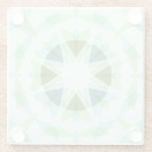 フレッシュグリーンかわいらしブルースタードーパミンデコールキッチュ ガラスコースター (裏面)