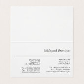 フレッシュグリーンとモダンなホワイト 名刺 (内部フラット)