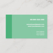 フレッシュグリーンの透コンテンポラリー過性 名刺 (裏面)