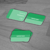 フレッシュグリーンの透コンテンポラリー過性 名刺