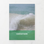 フレッシュグリーンの透モダン過性 三つ折りカード (カバー)