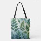 フレッシュグリーンファーンボタニカルトート トートバッグ (裏面)