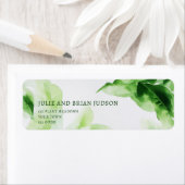 フレッシュグリーン熱帯離れ差出人住所ラベル ラベル (インサイチュ)