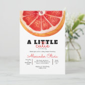 フレッシュグレープフルーツ水彩柑橘系ベビーシャワー 招待状 (スタンド正面)