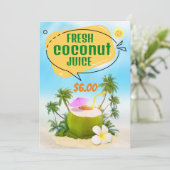 フレッシュココナッツジュース メニュー (スタンド正面)