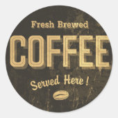 フレッシュコーヒスティッカー ラウンドシール (正面)