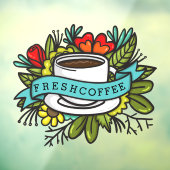 フレッシュコーヒーフローラデザイン喫茶店 ウィンドウサイン (シート3)