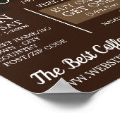 フレッシュコーヒー,バリスタ,カフェ,コーヒーハウス ポスター (角)