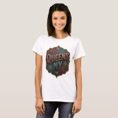 フレッシュゴールドQUEENS+NY Tee Tシャツ (正面フル)