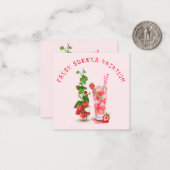 フレッシュサマーバケーションカードストロベリードリンク ノートカード (正面/裏面インサイチュ)