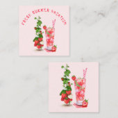 フレッシュサマーバケーションカードストロベリードリンク ノートカード (正面/裏面)