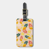 フレッシュサマー金ゴールドレモンフルーツ ラゲッジタグ (正面縦)