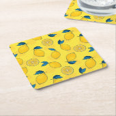 フレッシュシトラスレモン スクエアペーパーコースター (アングル)