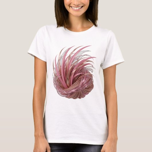 フレッシュシルバー抽象芸術デザイン Tシャツ (正面)